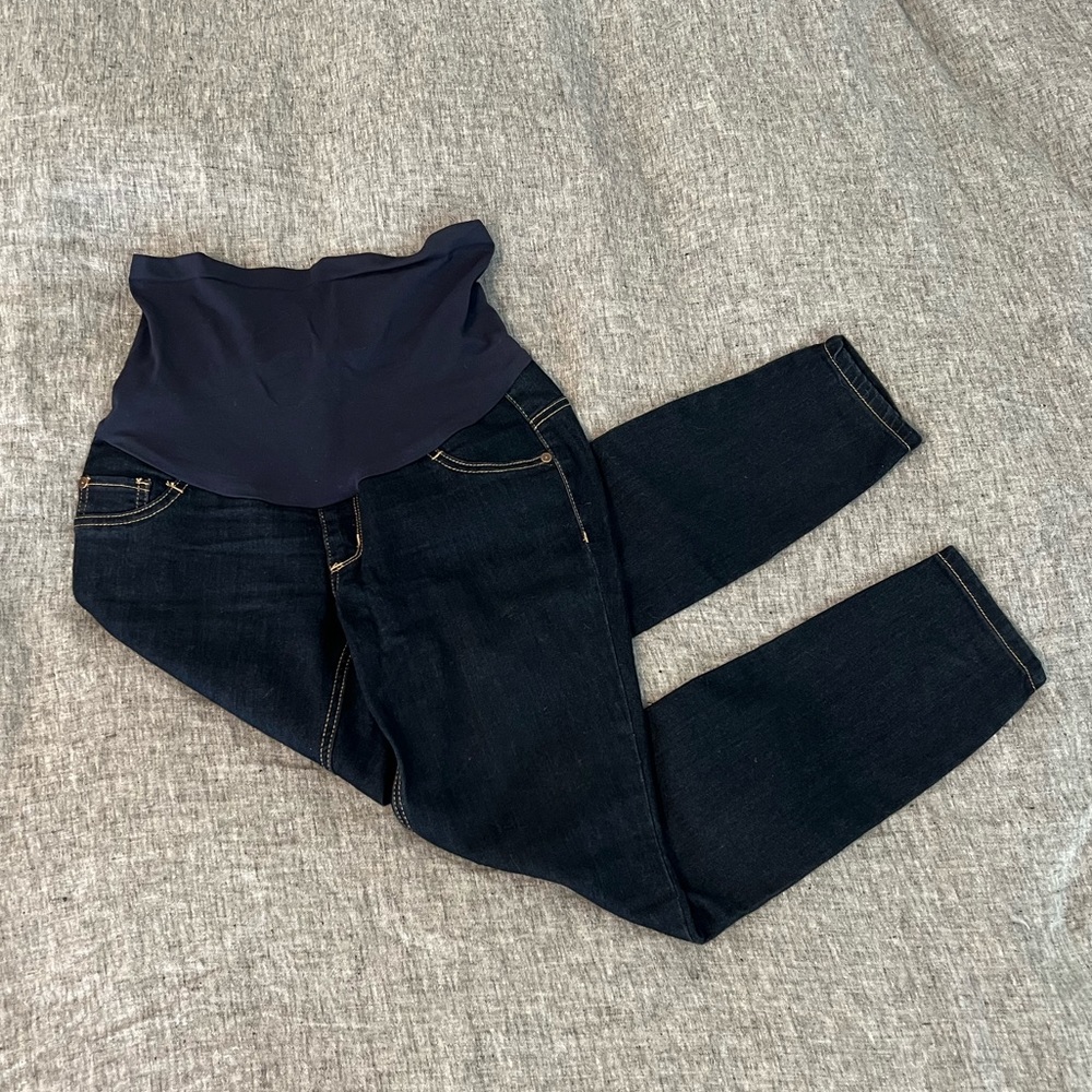 🤰Motherhood Maternity Indigo Blue Maternity Skinny Jeans petite sm (size 4-6)